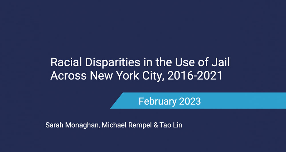 Racial Disparities in the Use of Jail across NYC 2016-2021 cover