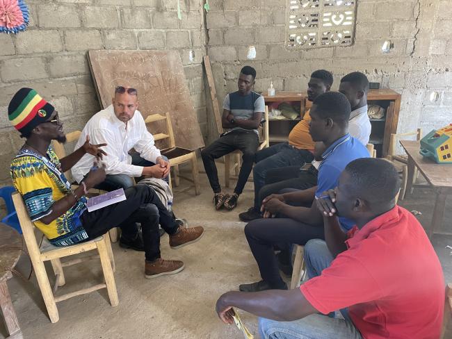 Professor Danny Shaw Meeting With Local Activists in Haiti