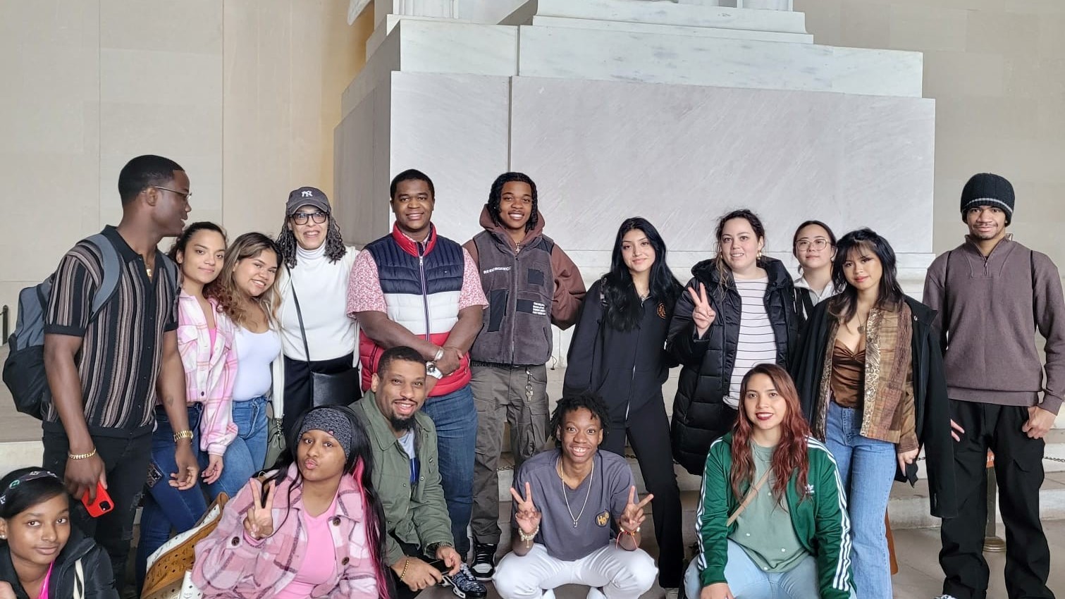 Professor Gail Garfield's class on day-trip to Washington, DC to visit the New Museum of African American History and Culture 