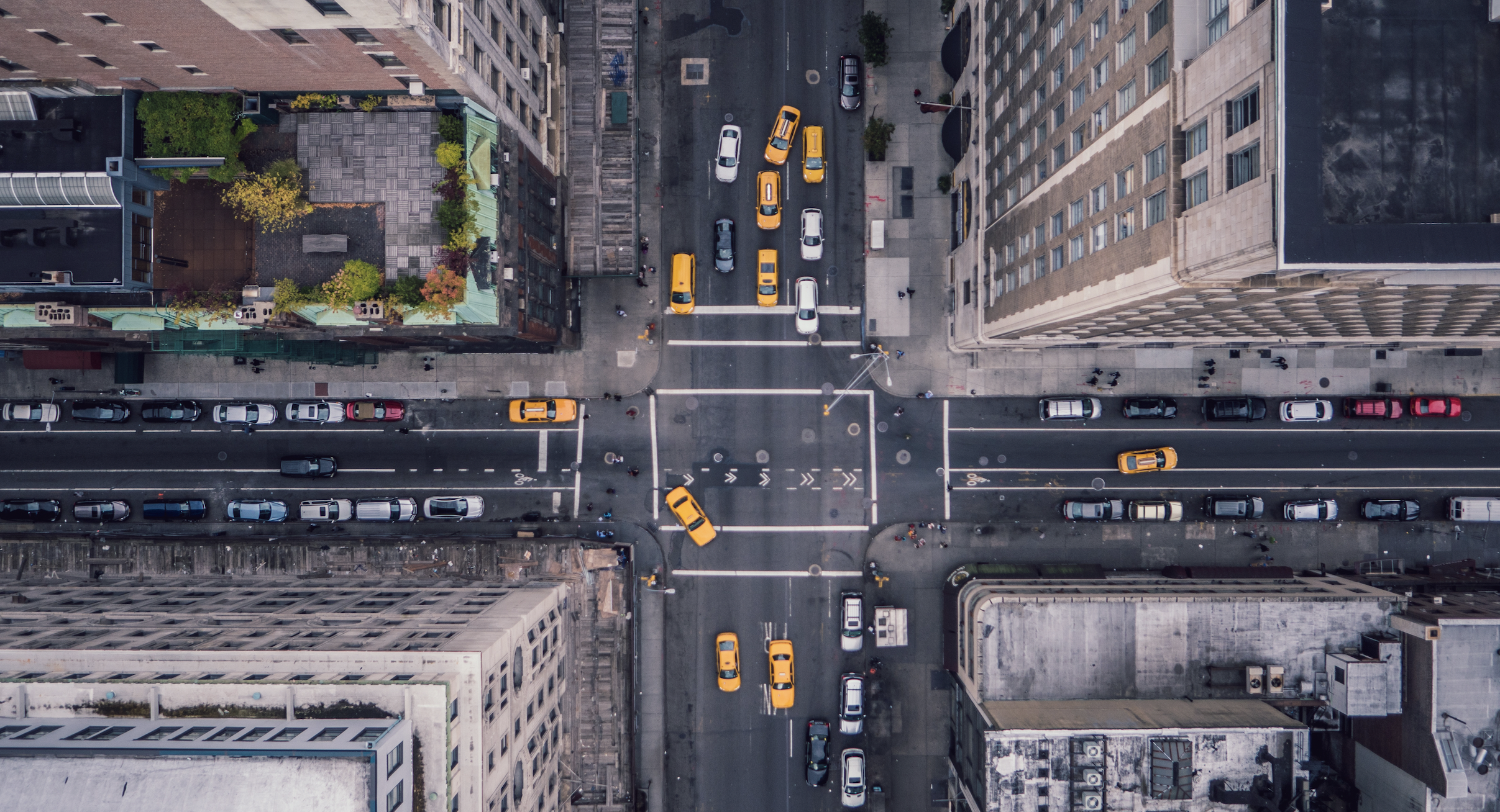Overhead Image of New York City Street 