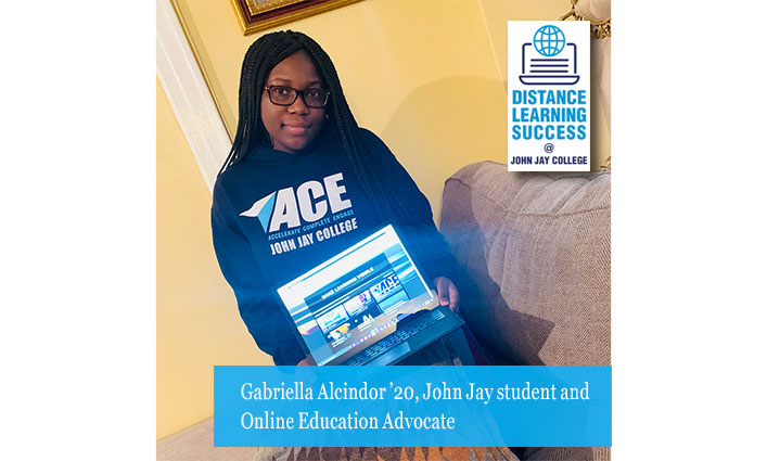 Gabriella Alcindor ’20, John Jay student and Online Education Advocate