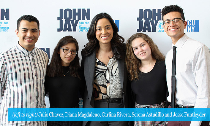 (left to right) Julio Chavez, Diana Magdaleno, Carlina Rivera, Serena Astudillo and Jesse Funtleyder 