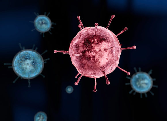 Image of a flu virus