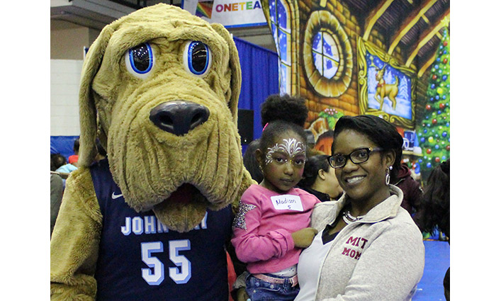 Bloodhound and guests at the Annual Children's Holiday Party at John Jay College