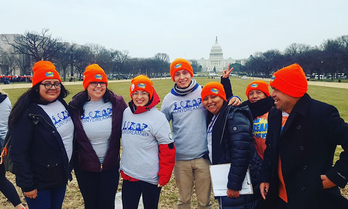 Ismary Calderon with other DREAMers in D.C.