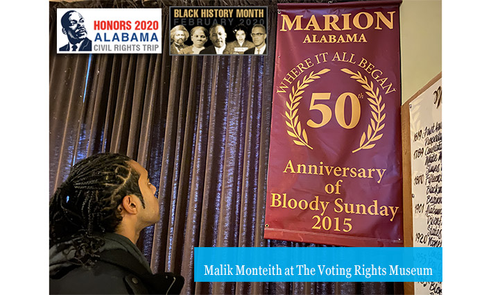 Malik Monteith at The Voting Rights Museum