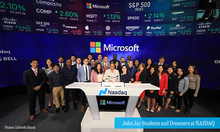 John Jay Students and Dreamers at NASDAQ 