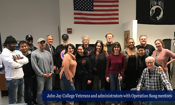 John Jay College Veterans and administrators with Operation Song mentors