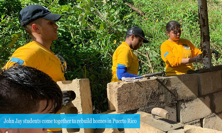 John Jay students come together to rebuild homes in Puerto Rico