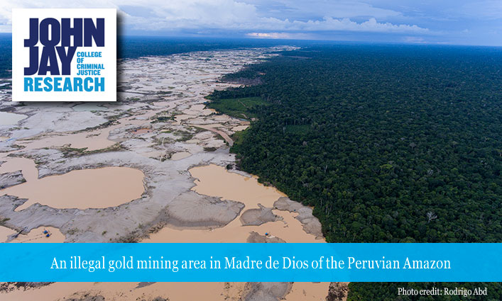 Topshop of an illegal gold mining area in Madre de Dios of the Peruvian Amazon