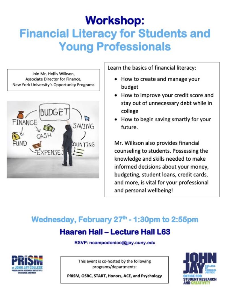 OSRC Financial Literacy Workshop Flyer