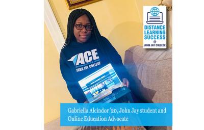 Gabriella Alcindor ’20, John Jay student and Online Education Advocate