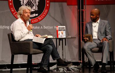 Sir Richard Branson speaks at the National Society of Leadership and Success held at John Jay College 