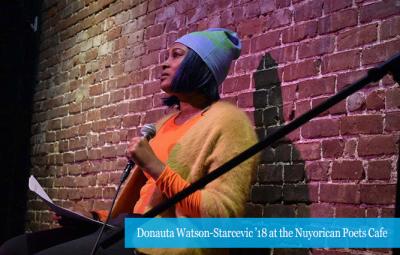 Donauta Watson-Starcevic ’18 at the Nuyorican Poets Cafe