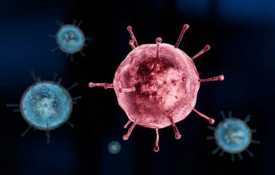 Image of a flu virus