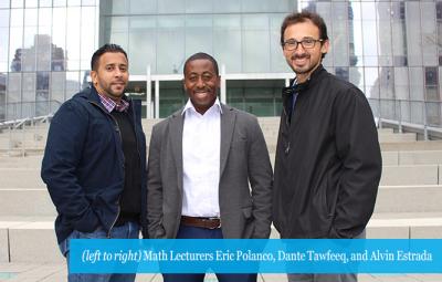 (left to right) Math Lecturers Eric Polanco, Dante Tawfeeq, and Alvin Estrada