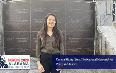 Carissa Stump ’20 at The National Memorial for Peace and Justice