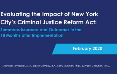 New York City Experiences 94% Decline In Criminal Summonses After Criminal Justice Reform Act (CRJA)
