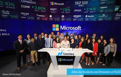 John Jay Students and Dreamers at NASDAQ 