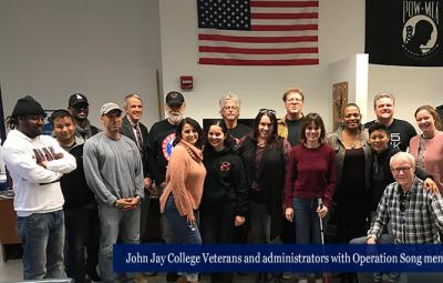 John Jay College Veterans and administrators with Operation Song mentors