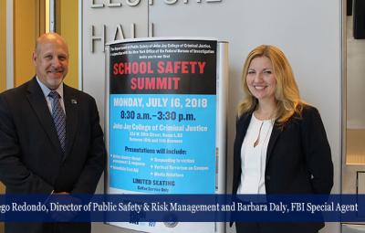 Diego Redondo, Director of Public Safety & Risk Management and Barbara Daly, FBI Special Agent 